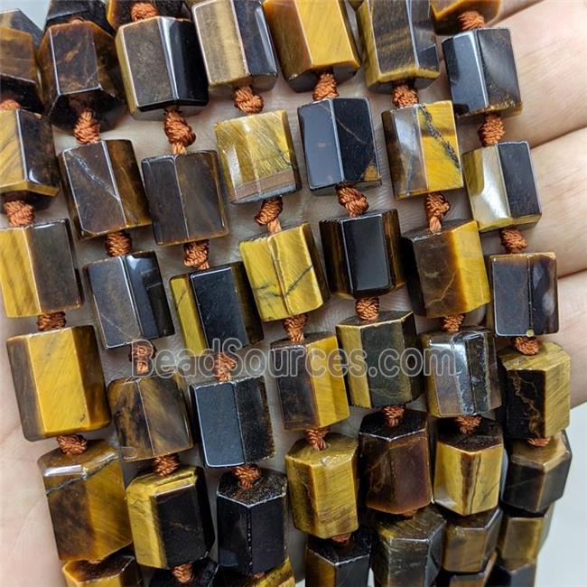 Natural Tiger Eye Stone Tube Beads Column