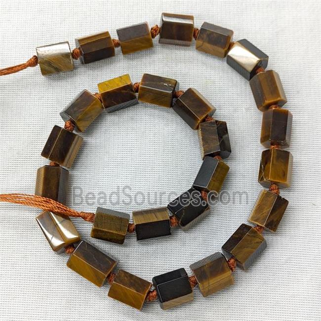 Natural Tiger Eye Stone Tube Beads Column