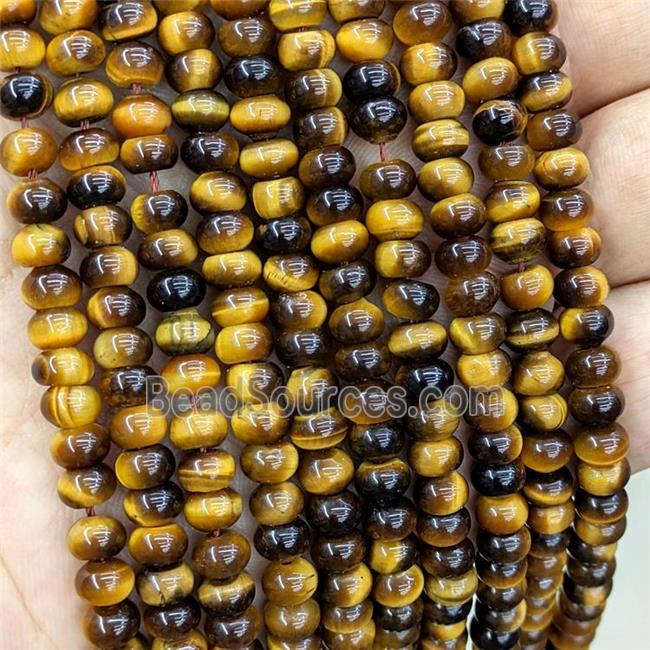 Natural Tiger Eye Stone Beads Smooth Rondelle