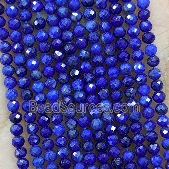 Natural Lapis Lazuli Beads Blue Faceted Round