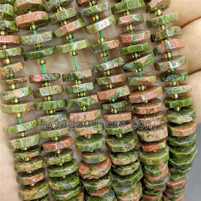 Natural Unakite Heishi Beads