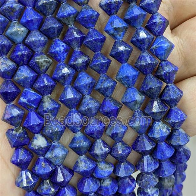 Natural Blue Lapis Lazuli Bicone Beads