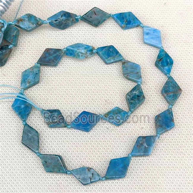 Natural Blue Apatite Beads Rhombus