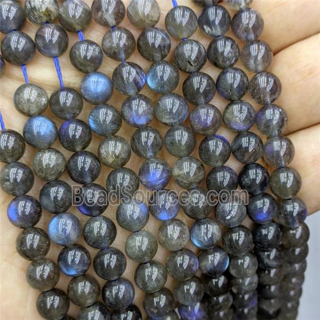 Natural Labradorite Beads Blue Flash AAA-Grade Smooth Round