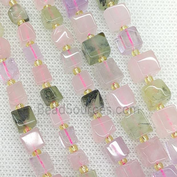 Natural Gemstone Cube Beads Mixed