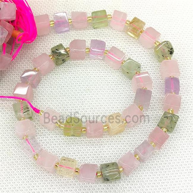 Natural Gemstone Cube Beads Mixed