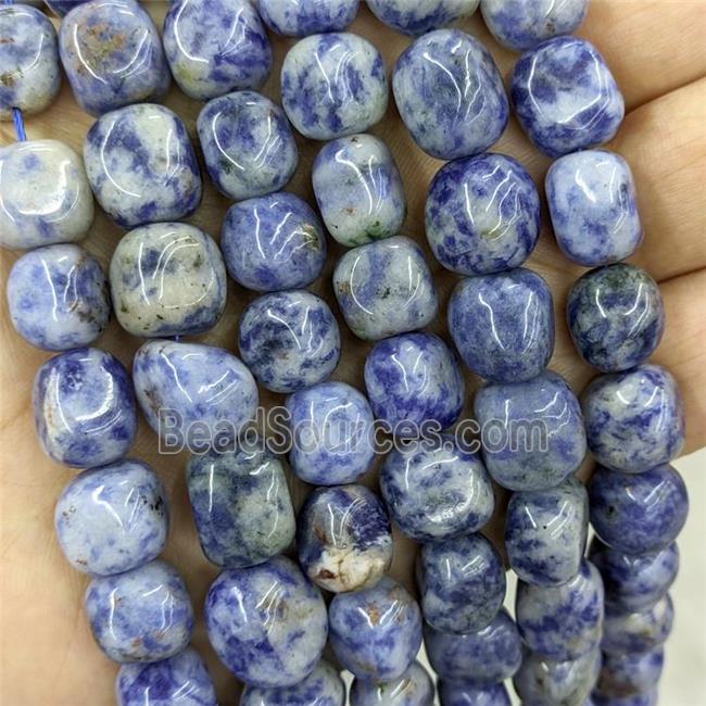 Natural Blue Dalmatian Jasper Beads Freeform Chips