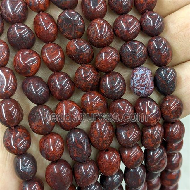 Natural Poppy Jasper Chips Beads Freeform