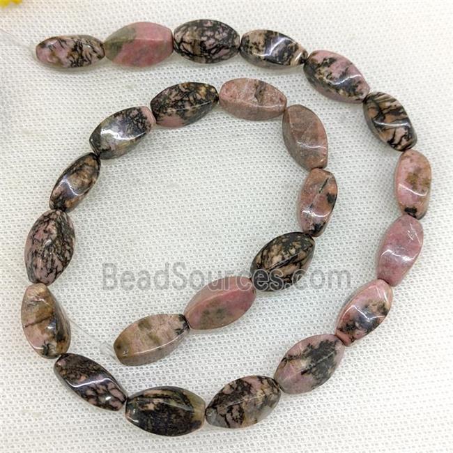 Natural Chinese Rhodonite Beads Twist