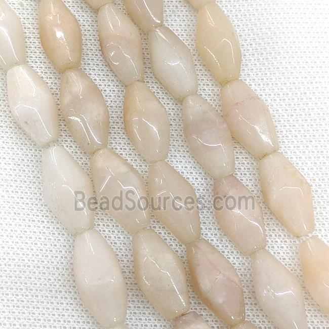 Natural Pink Aventurine Beads Faceted Rice