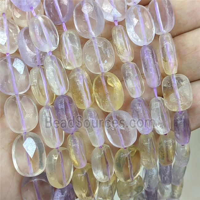 Natural Ametrine Beads Faceted Oval