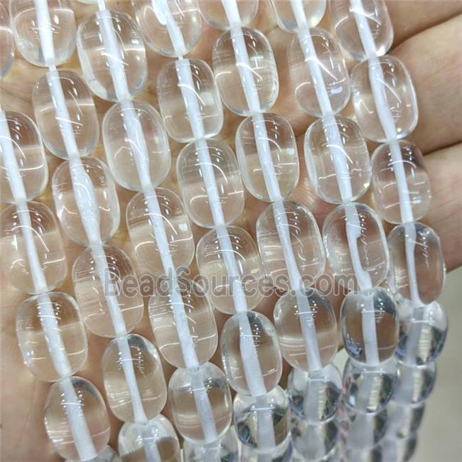 Natural Clear Quartz Barrel Beads