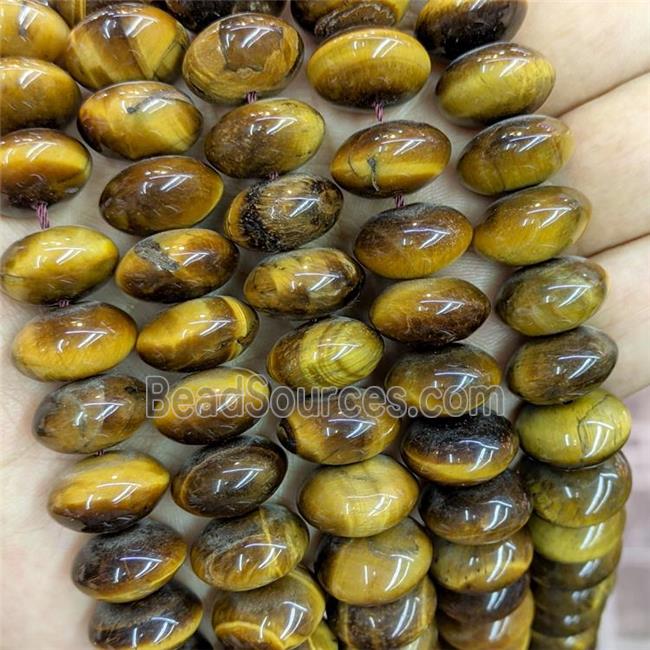 Natural Tiger Eye Stone Beads Smooth Rondelle