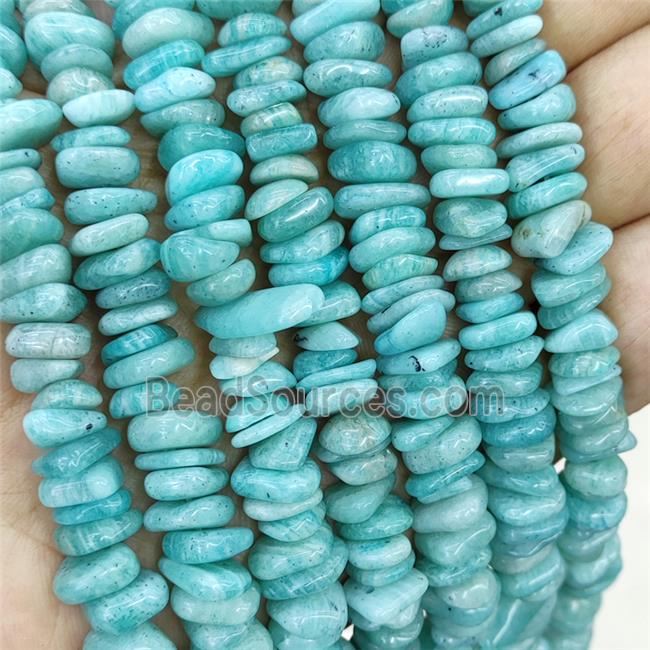 Natural Green Amazonite Chips Beads Freeform