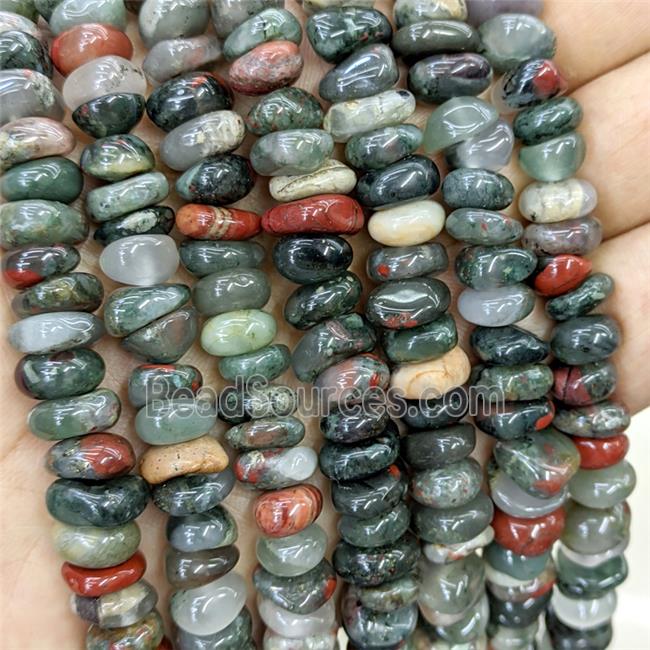 Natural African Bloodstone Chips Beads Freeform