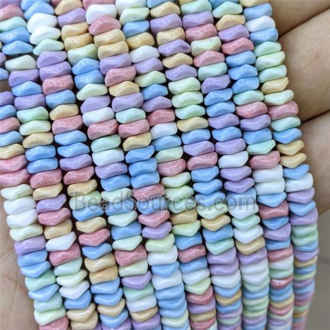 Oxidative Agate Heishi Beads Wave Mixed Color