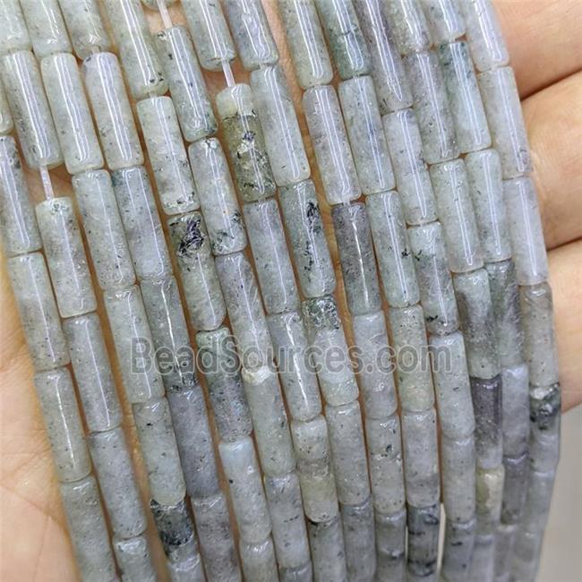 Natural Labradorite Tube Beads