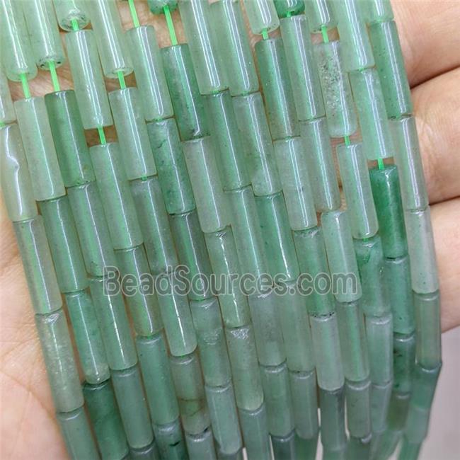 Natural Green Aventurine Tube Beads