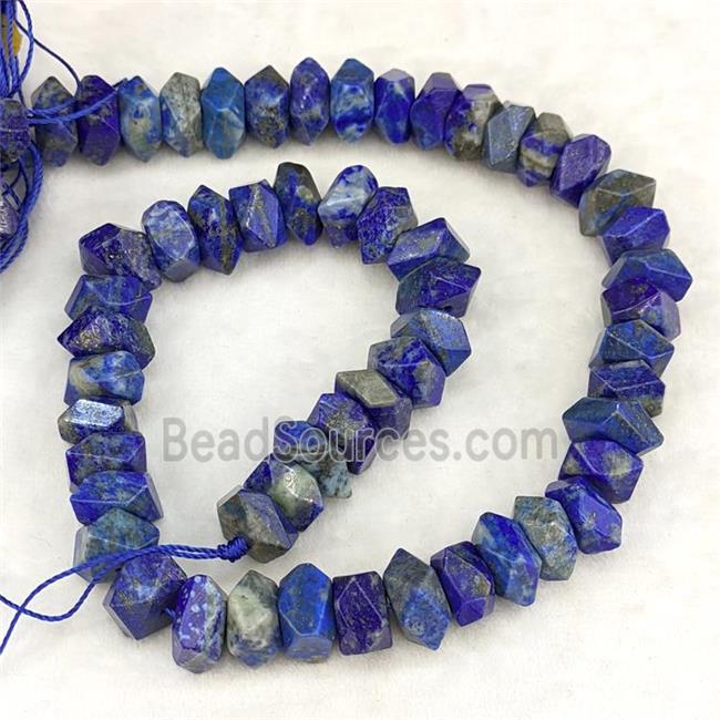 Natural Blue Lapis Lazuli Beads Faceted Square