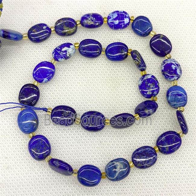 Natural Blue Lapis Lazuli Oval Beads