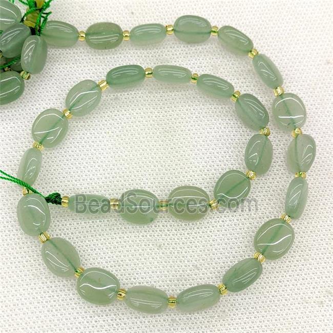 Natural Green Aventurine Oval Beads