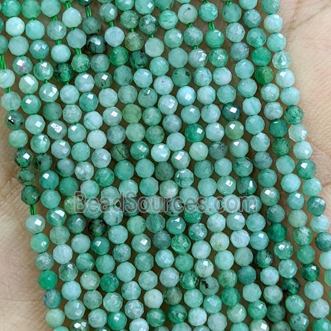 Natural Emerald Beads Green Faceted Round AA-Grade