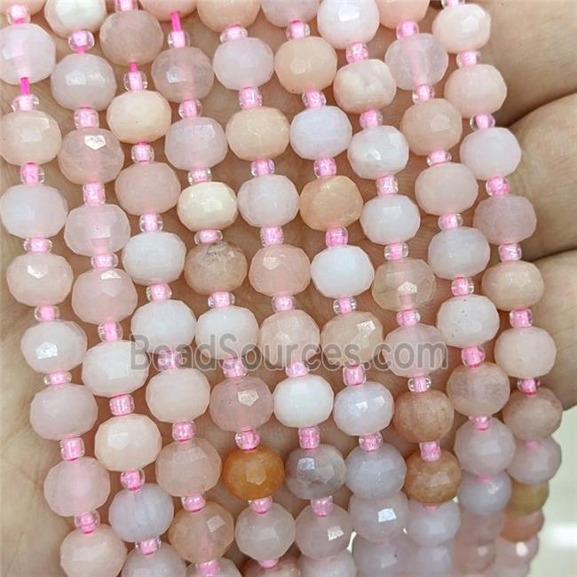 Natural Pink Aventurine Beads Faceted Rondelle