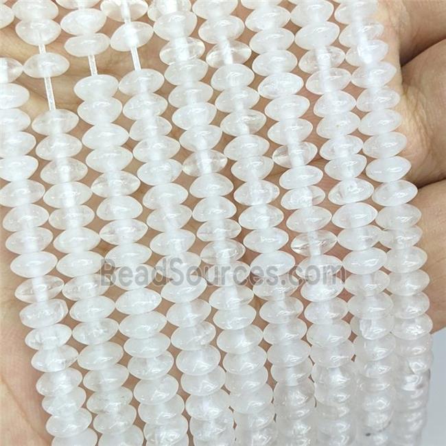 Natural Clear Quartz Beads Smooth Rondelle