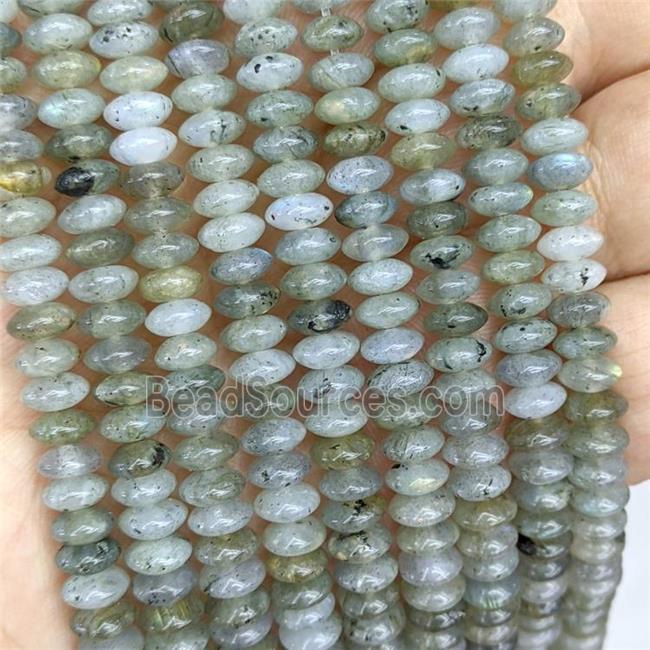 Natural Labradorite Beads Smooth Rondelle