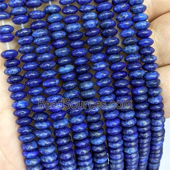 Natural Lapis Lazulie Beads Smooth Rondelle Blue Dye