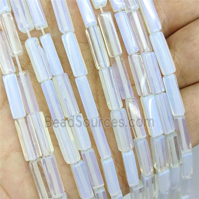 White Opalite Beads Cuboid