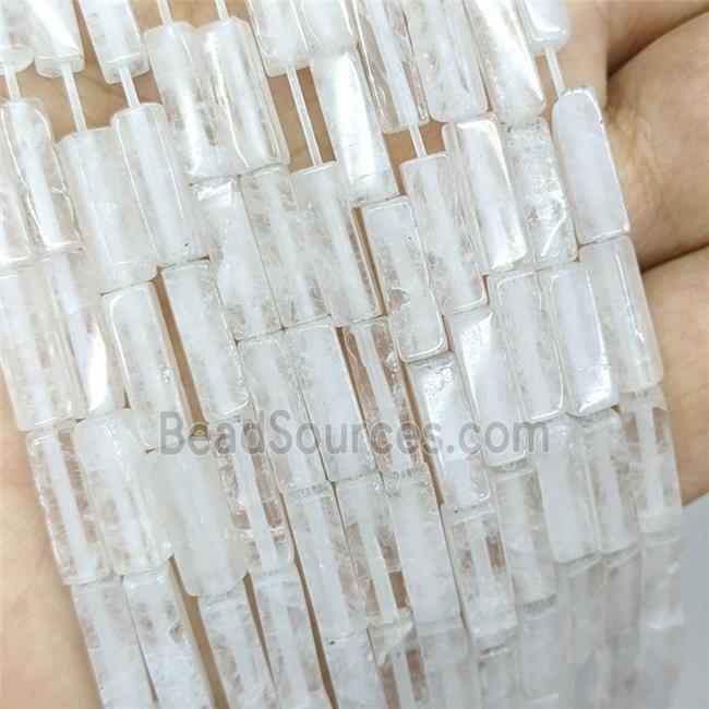 Natural Clear Quartz Beads Cuboid