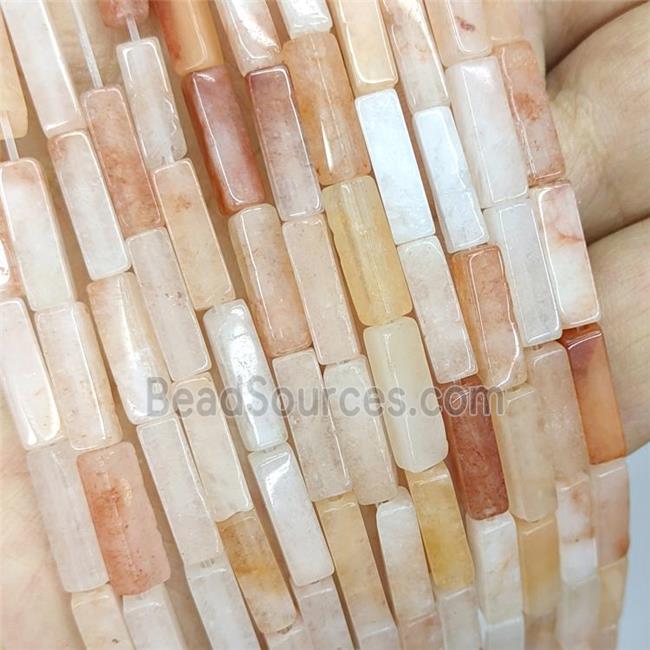 Pink Aventurine Cuboid Beads