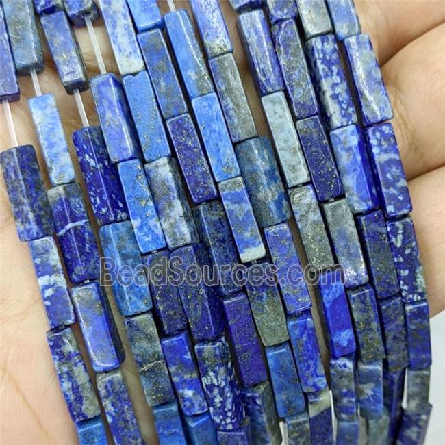 Natural Lapis Lazuli Beads Cuboid Blue