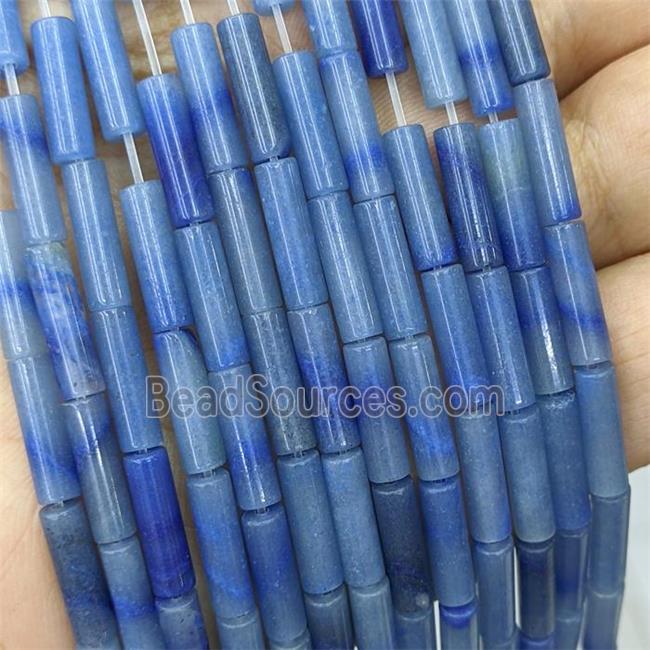 Natural Blue Aventurine Tube Beads