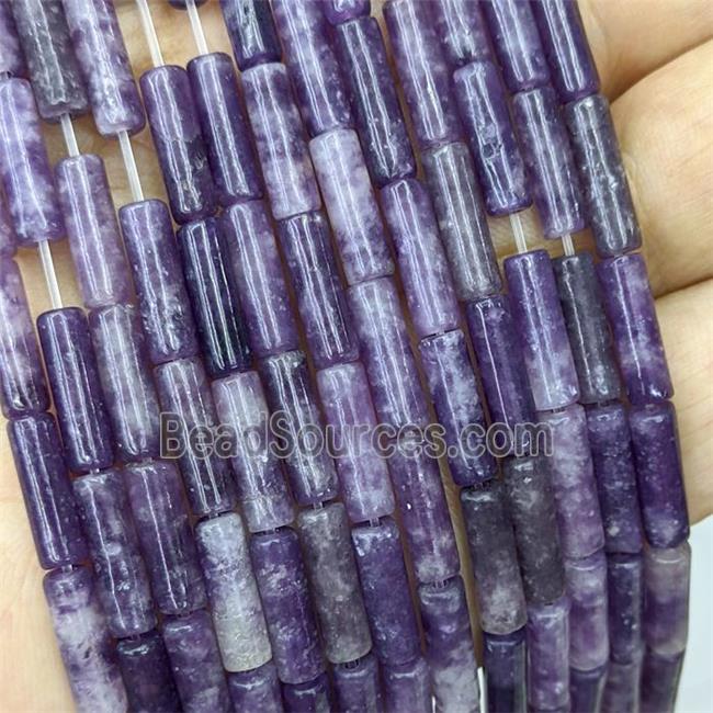 Lilac Jasper Tube Beads