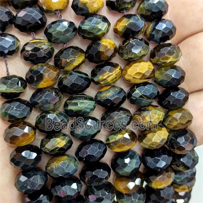 Natural Tiger Eye Stone Beads Faceted Rondelle