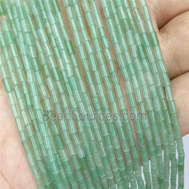 Natural Green Aventurine Tube Beads