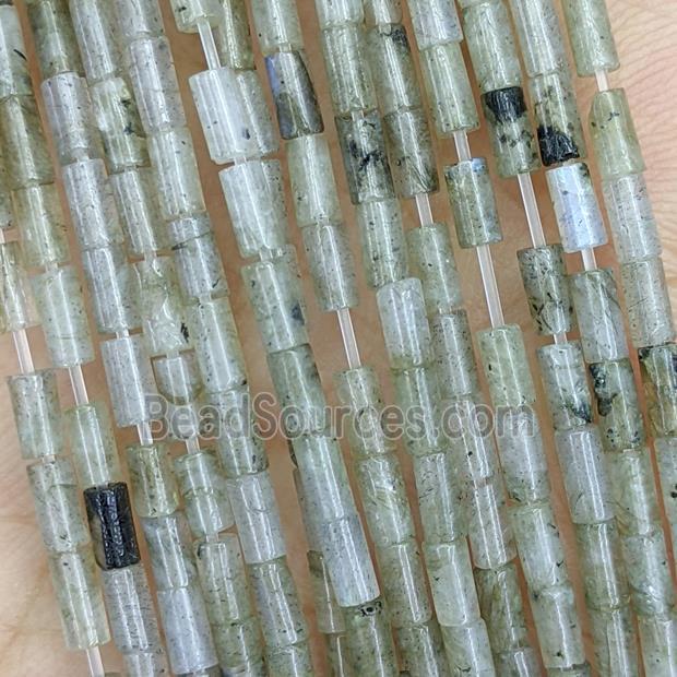 Natural Labradorite Tube Beads