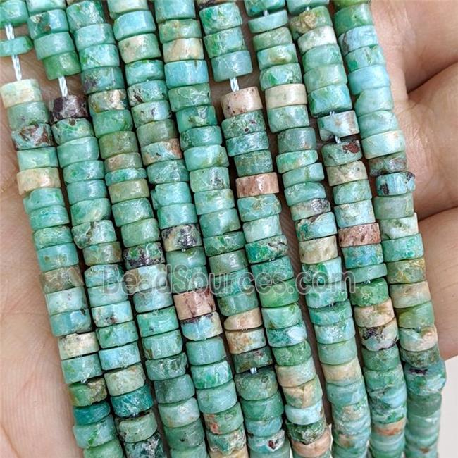 Natural Green Chrysocolla Heishi Spacer Beads