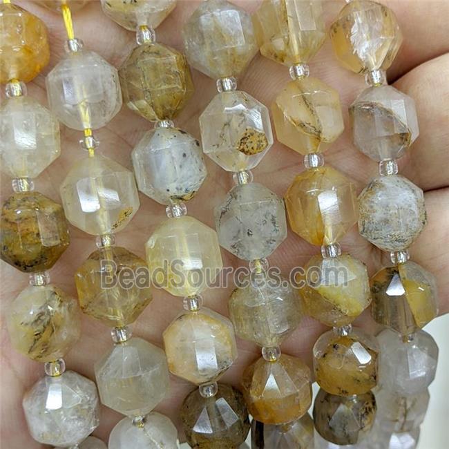 Natural Landscape Quartz Bullet Beads