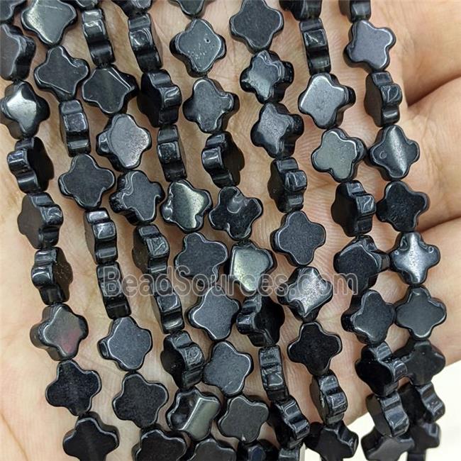 Black Obsidian Clover Beads