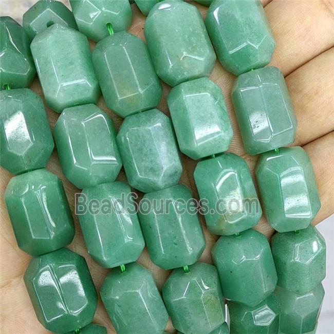 Natural Green Aventurine Column Beads Faceted