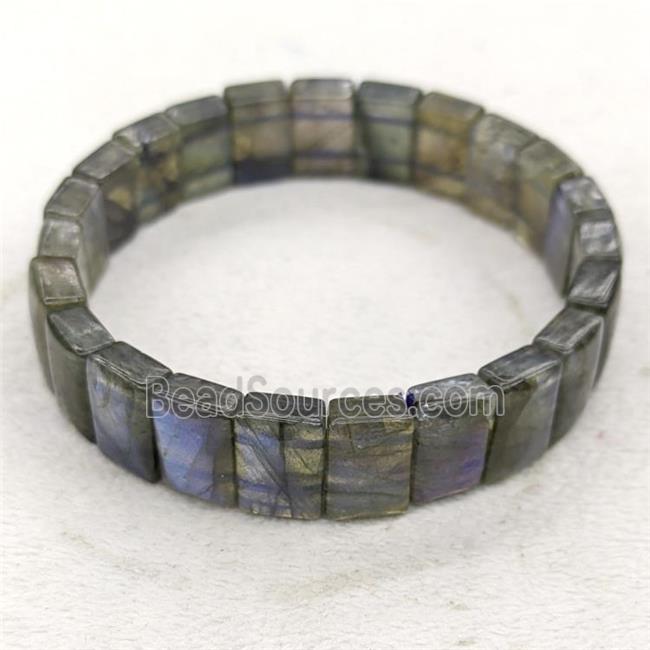 Natural Labradorite Bracelet Stretchy Rectangle