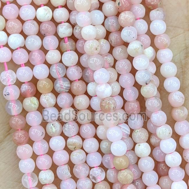 Natural Pink Opal Beads Smooth Round