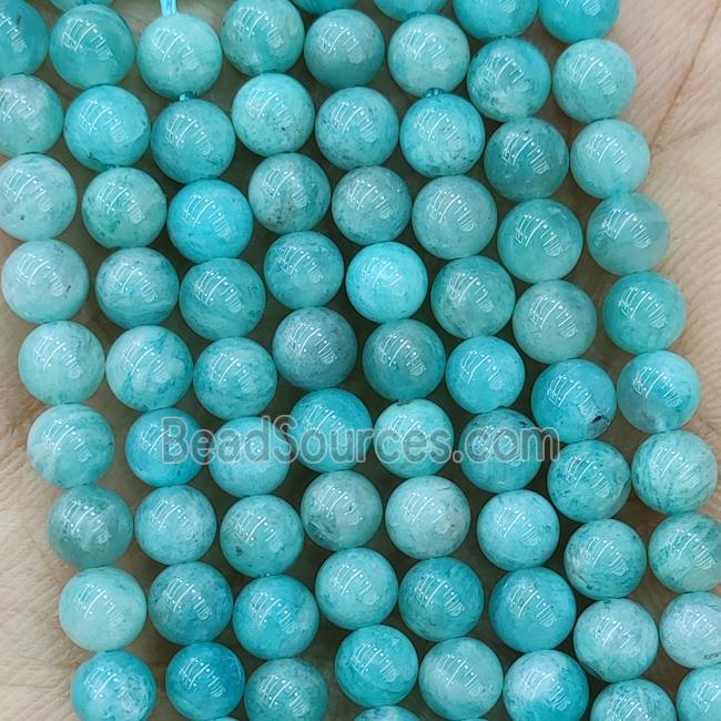 Natural Green Amazonite Beads Smooth Round A-Grade