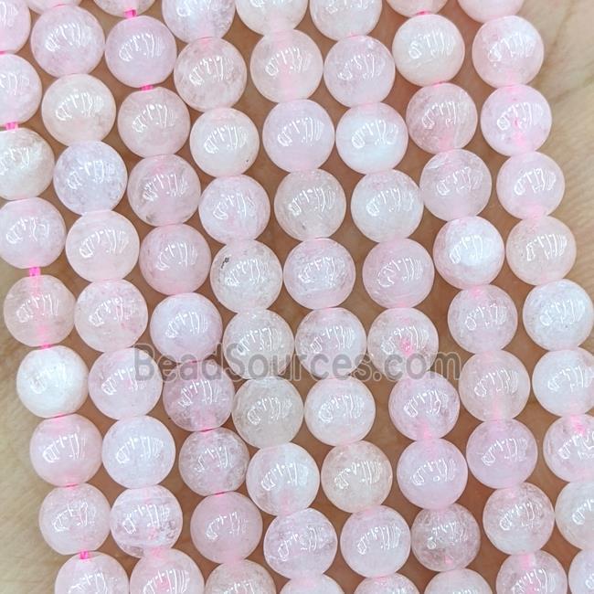 Natural Pink Morganite Beads Smooth Round