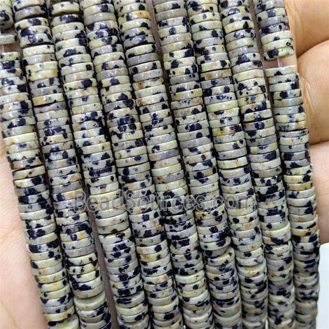 Natural Dalmatian Jasper Heishi Beads