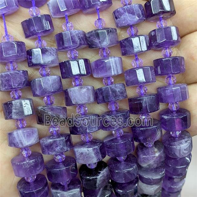 Natural Purple Amethyst Heishi Beads