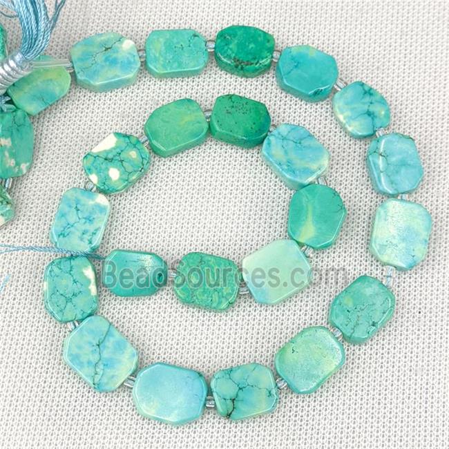 Natural Howlite Beads Teal Dye